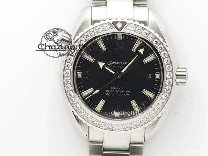 0319 Planet Ocean Master Chronometer 600M 45.5mm SS SCF 1:1 Best Edition Blue Bezel Blue Dial on SS Bracelet A9900 Super Clone Lightweight 7676